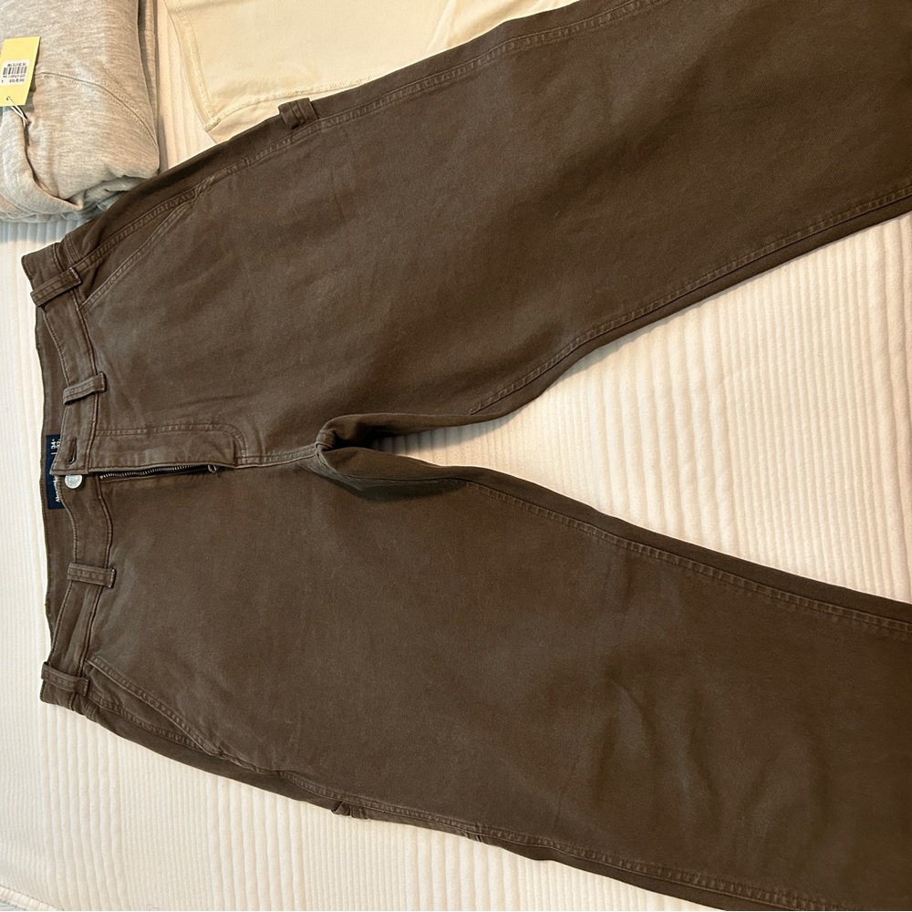 Abercrombie men’s loose workwear pants dark brown 34 x 32